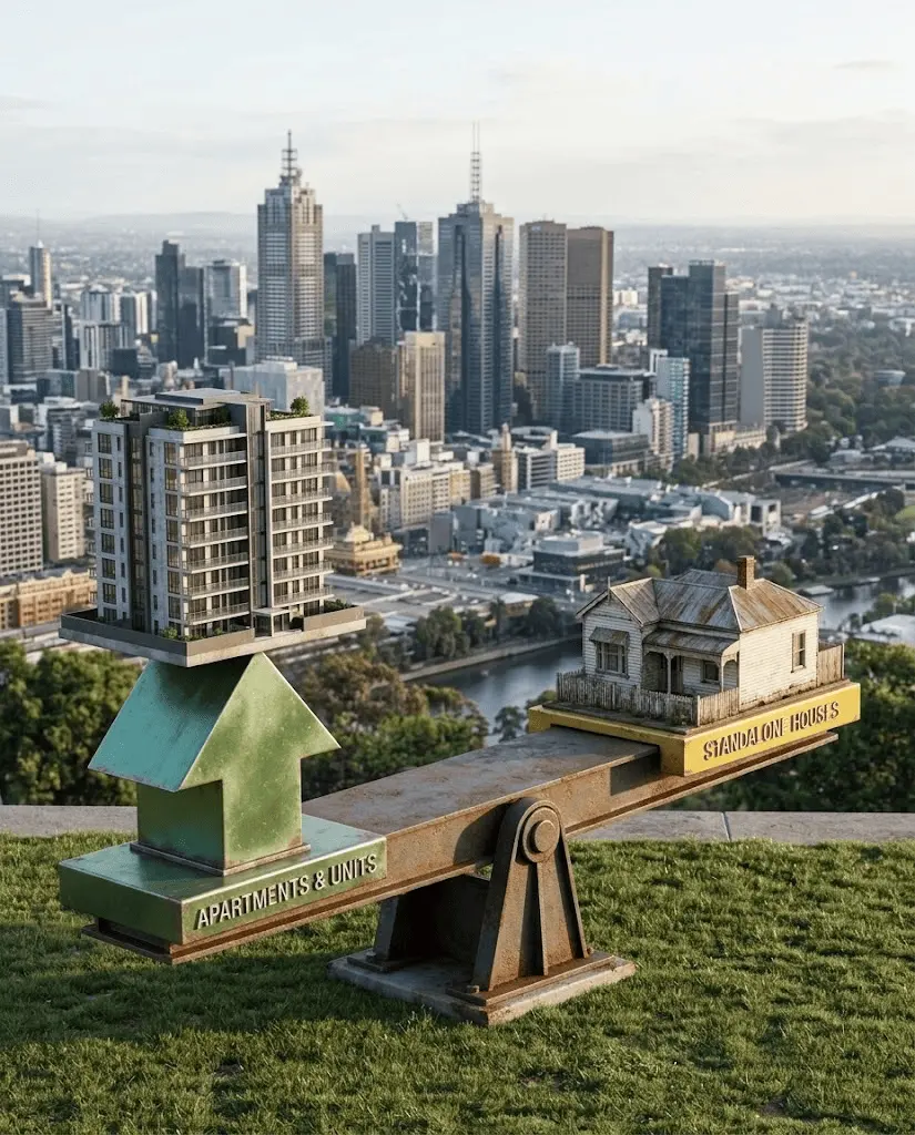 2026 Melbourne property market forecast showing trends for houses, units, and ex-rental properties - Prime Legal Conveyancing